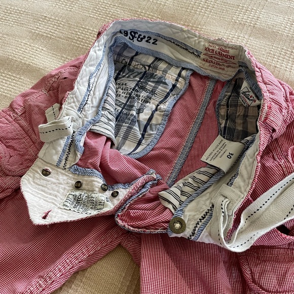 Scotch and Soda Cargo Shorts (Red and White) - Picture 13 of 16